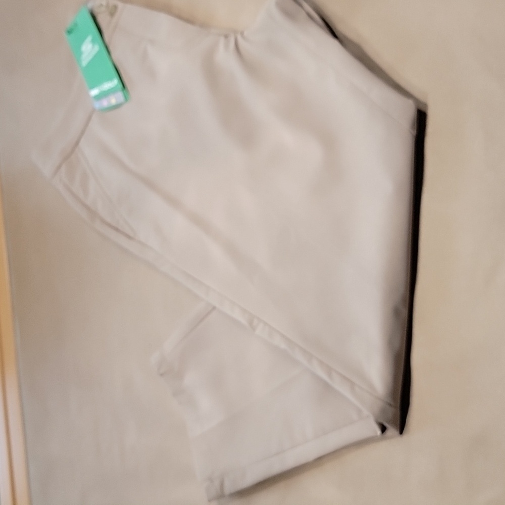 Skechers Go Golf Size 14 Khaki "High Side Crop" Pants, NEW with Tag - Picture 3 of 14